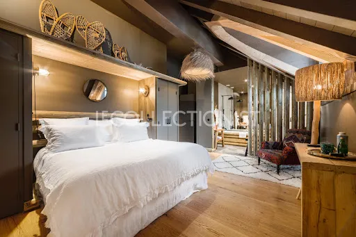Chambres - Chalet de Luxe avec Piscine à Megève