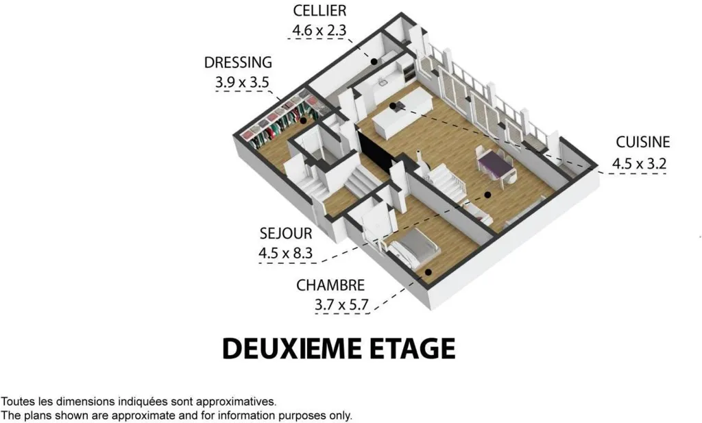 Plan - Loft Rénové avec Terrasse Sud à La Motte