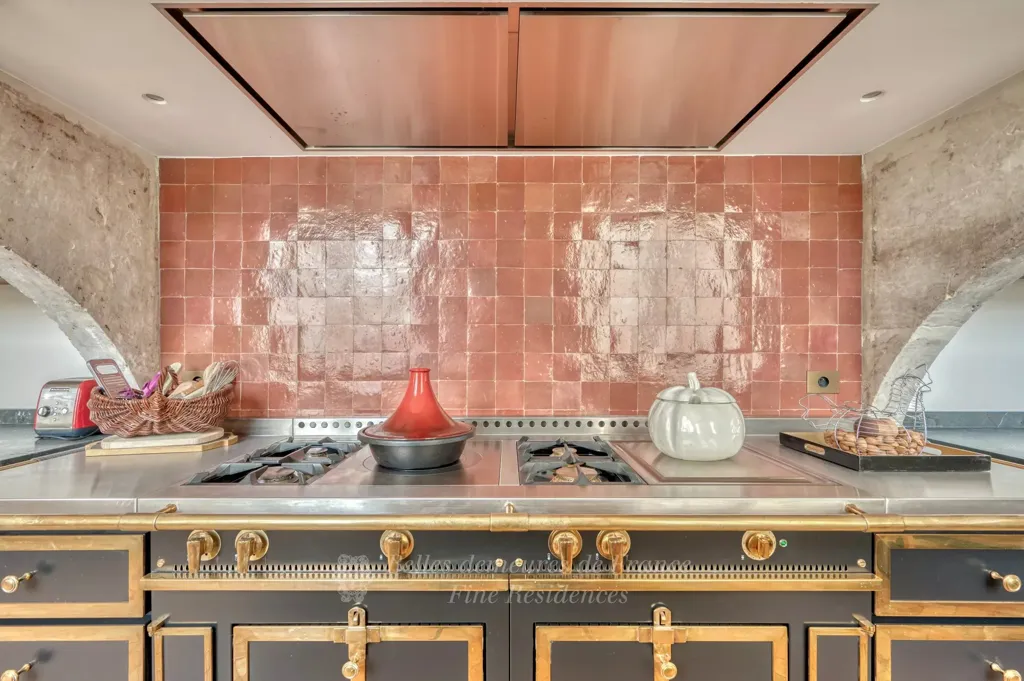 Kitchen - Period Charm Triplex with Seine View in Paris 5th