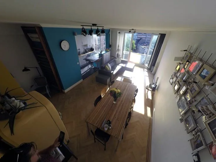 Living Room - Apartment with Canal View in Antwerp