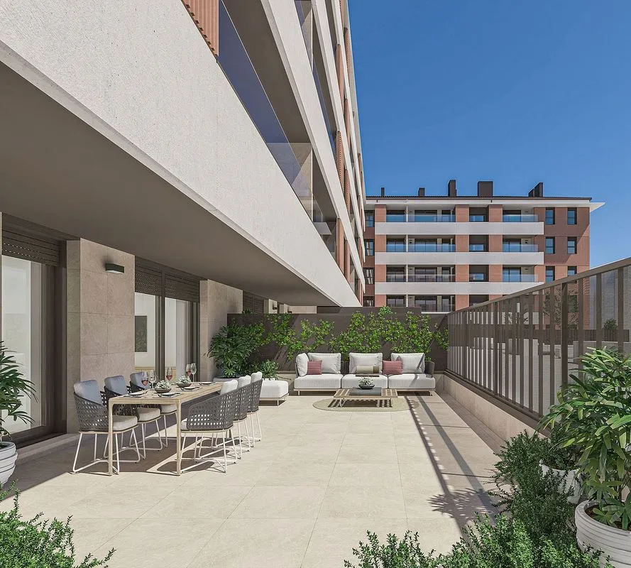 Terrace - New Flat with Elevator in Mutilva