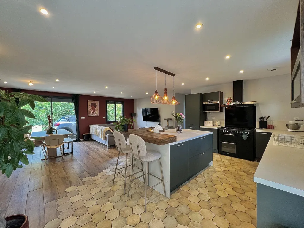 Kitchen - Renovated House with Pool Potential in Tignieu-Jameyzieu