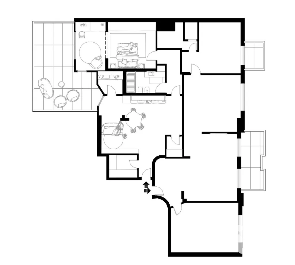 Plan - Apartment with Terrace in Palermo