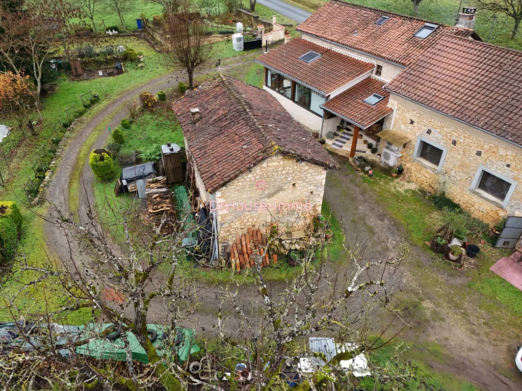 Vue aérienne - Longère Rénovée au Calme dans le Périgord Vert