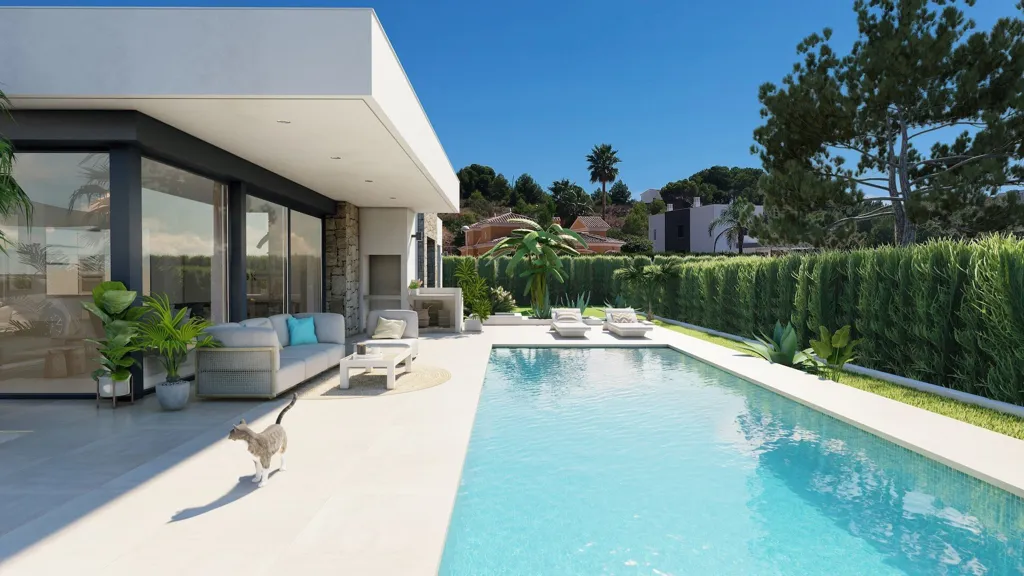 Piscine - Detached House with Sea View in Calpe