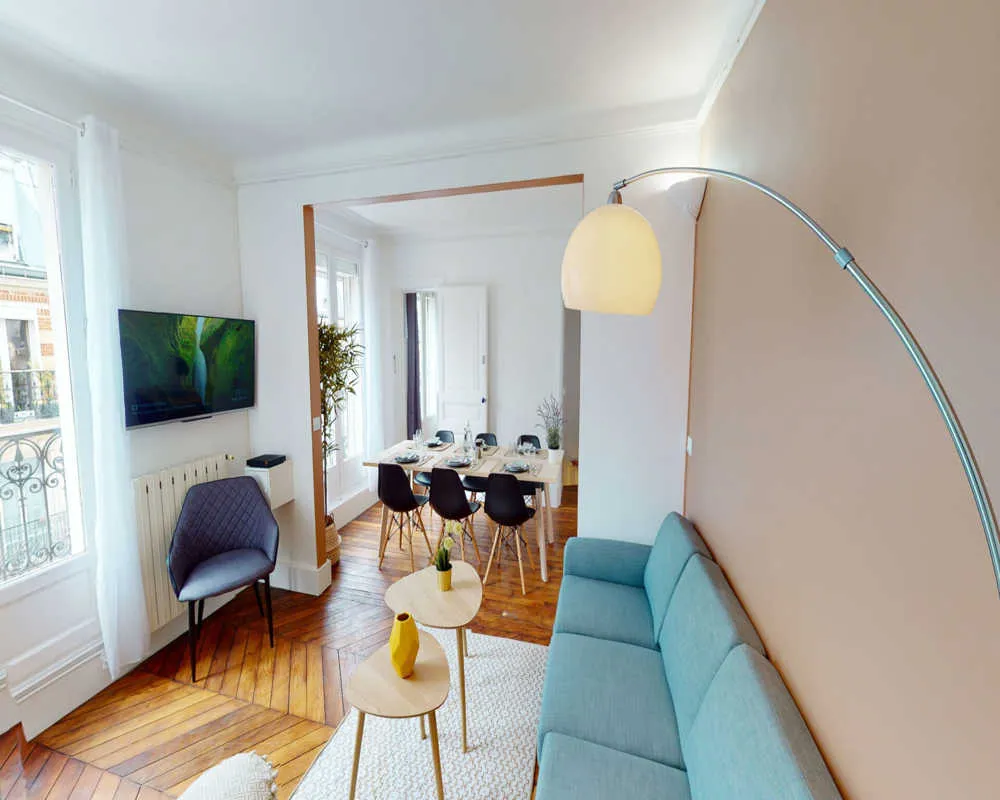 Séjour - Chambre Meublée à Necker, Paris