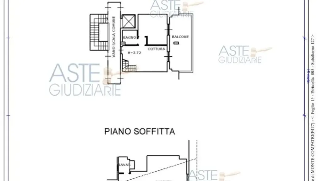 Planimetria - Trilocale with Balcony in Monte Compatri