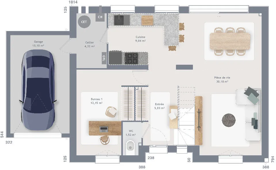 Plan - Maison à Construire avec Jardin à Ormesson-sur-Marne