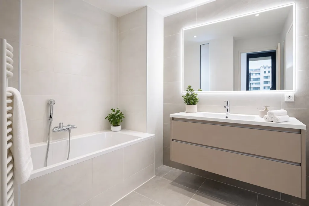 Bagni - New 4-Bed Flat with Private Outdoor in Valenton