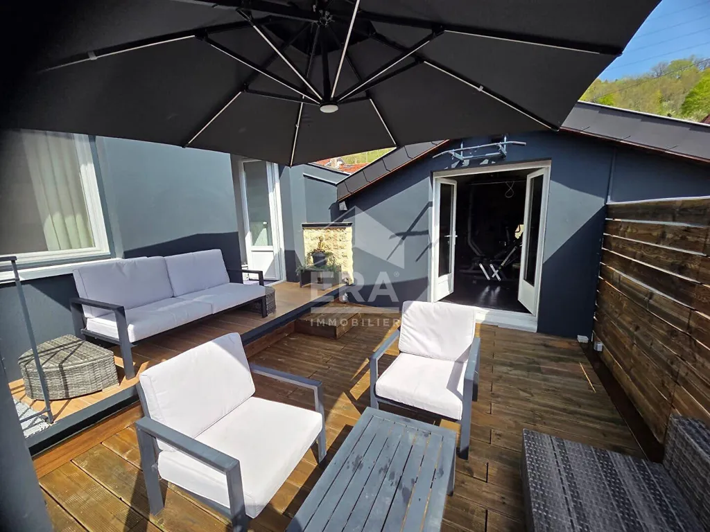 Terrass - Rustic Village House with Jacuzzi Terrace in Arnaville
