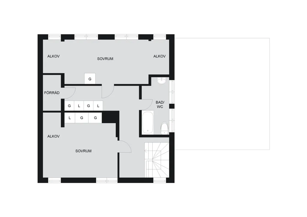 Plan - Planned Villa on Gysingegatan, Borlänge