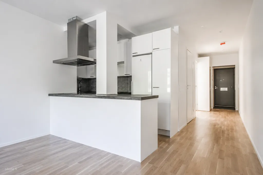 Kitchen - Modern Apartment with Balcony in Lahti Centre