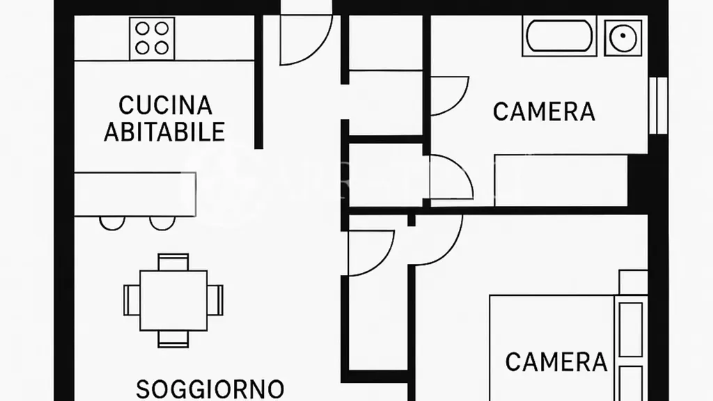 Plaan - Luxury Apartment in Historic Building, Florence