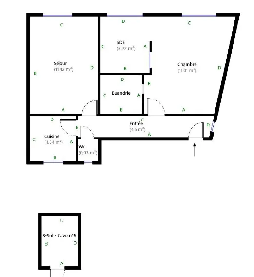 Plaan - Charming 2-Bedroom Apartment in Paris 15