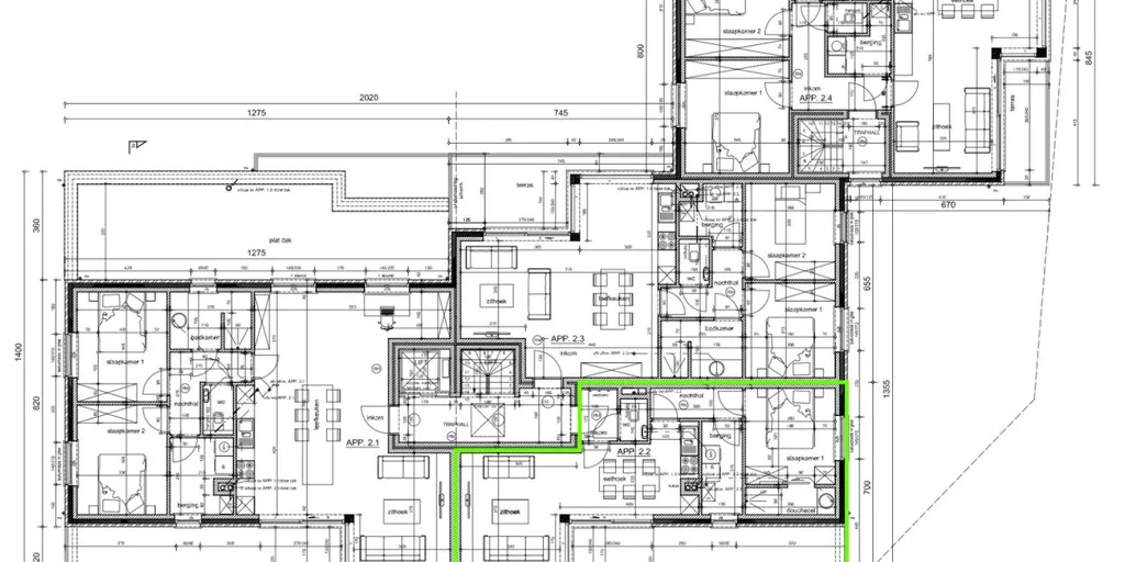 Floor Plan - New Apartment with Terrace in Ruien