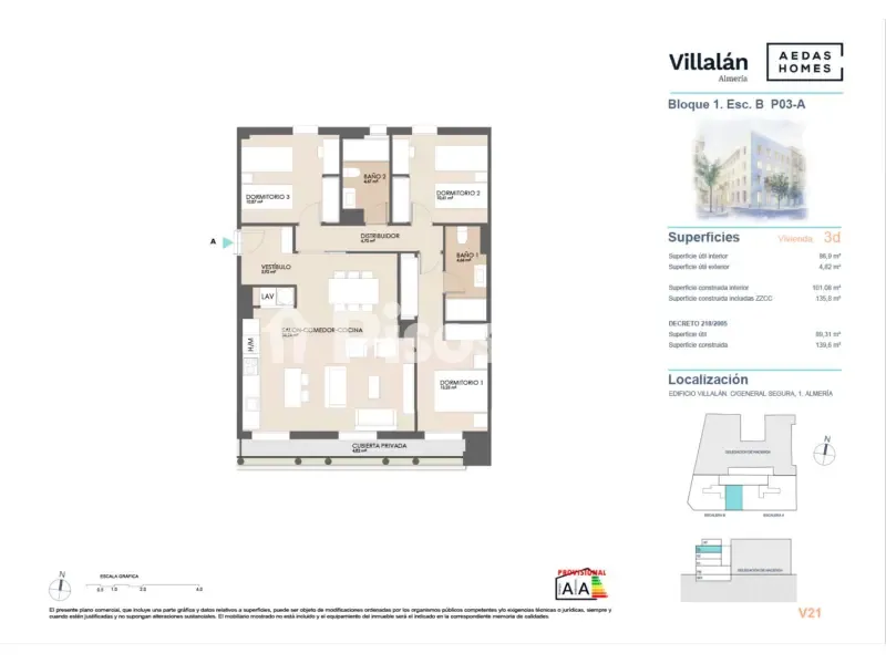 New Flat with Garage in Almería