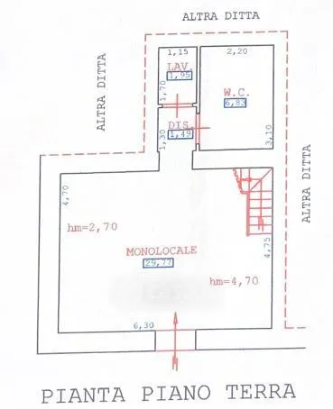 Plan - Restored Loft in Noto's Crocifisso