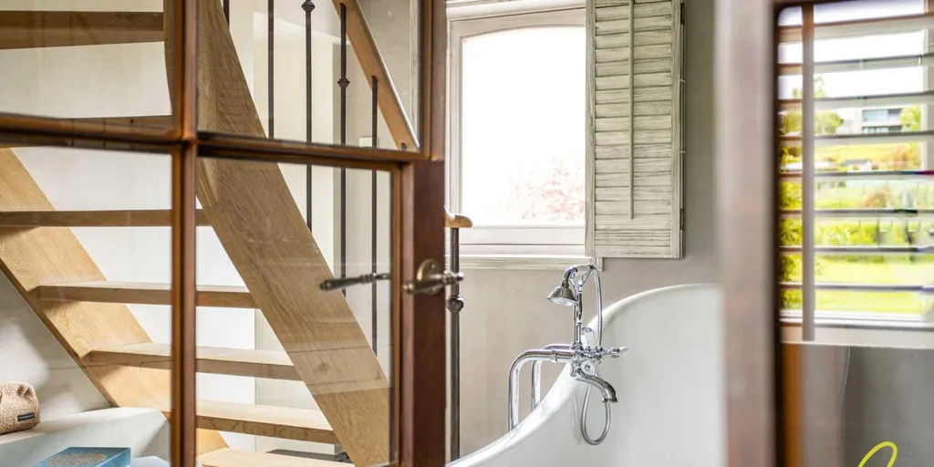 Salles de bain - Maison Charmante avec Vue sur la Nature à Michelbeke