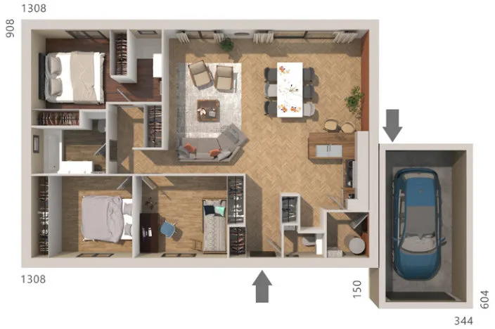Floor Plan - New Build House with Garden in Carcès