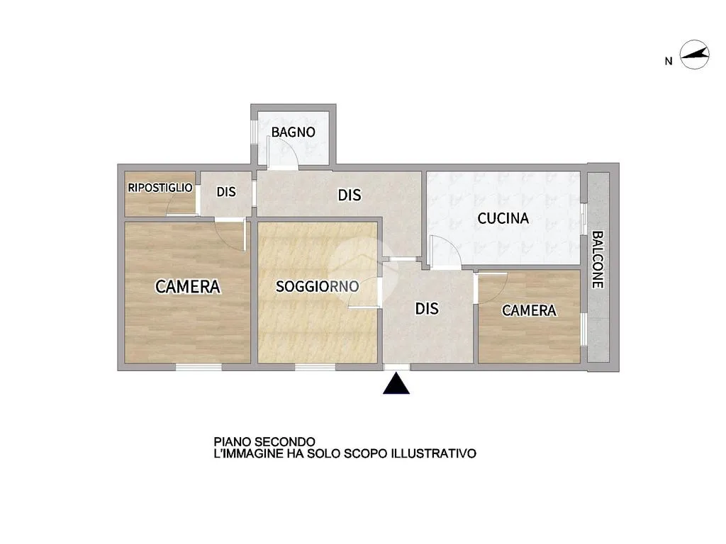 Plan - Spacious 4-Room Apartment with Garage in Atri