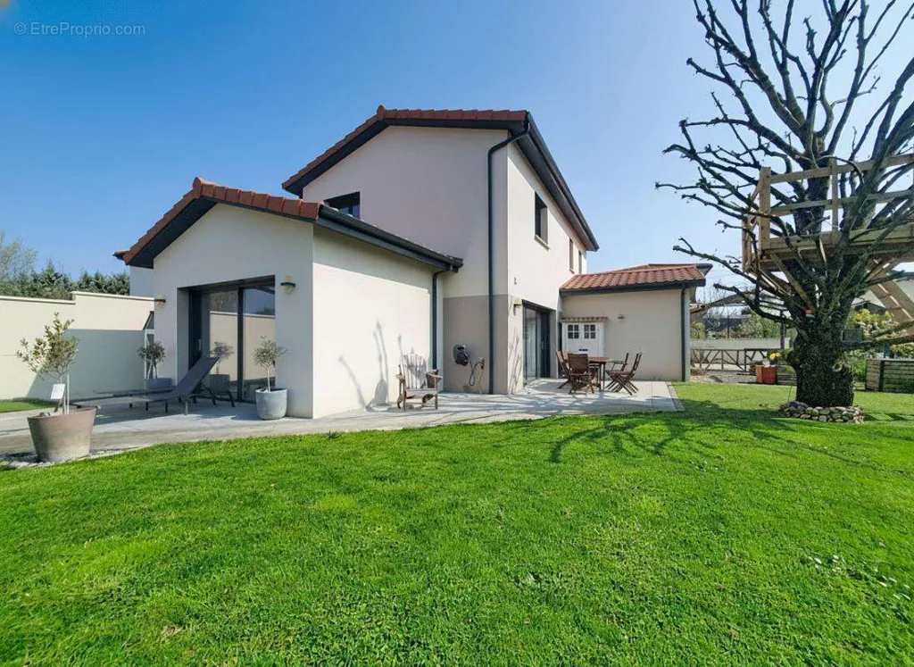 Jardin - Maison contemporaine avec piscine à Mions