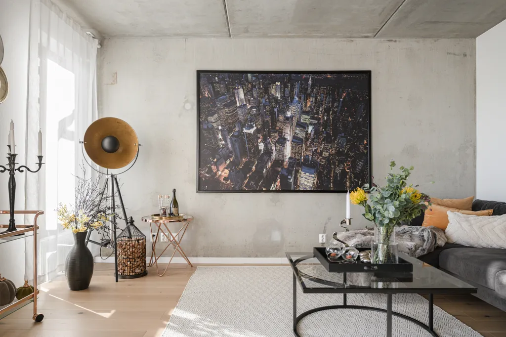 Séjour - Modern Flat with Balcony in Norra Sorgenfri