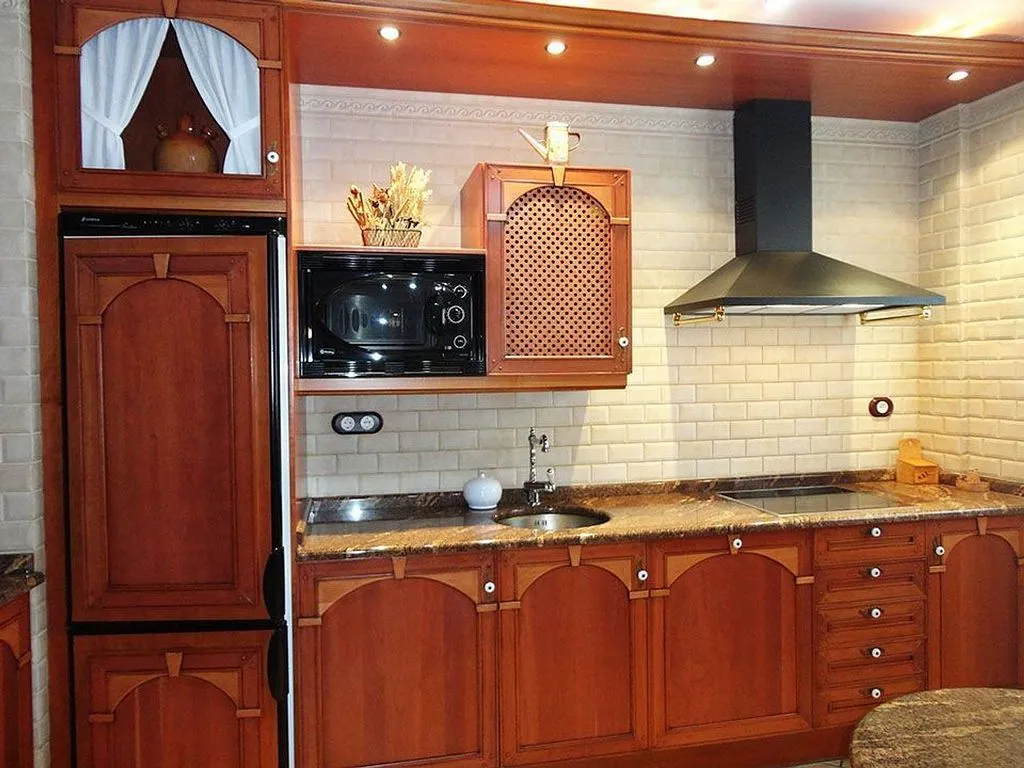 Cuisine - Adosado with Rustic Decor in Riocavado de la Sierra