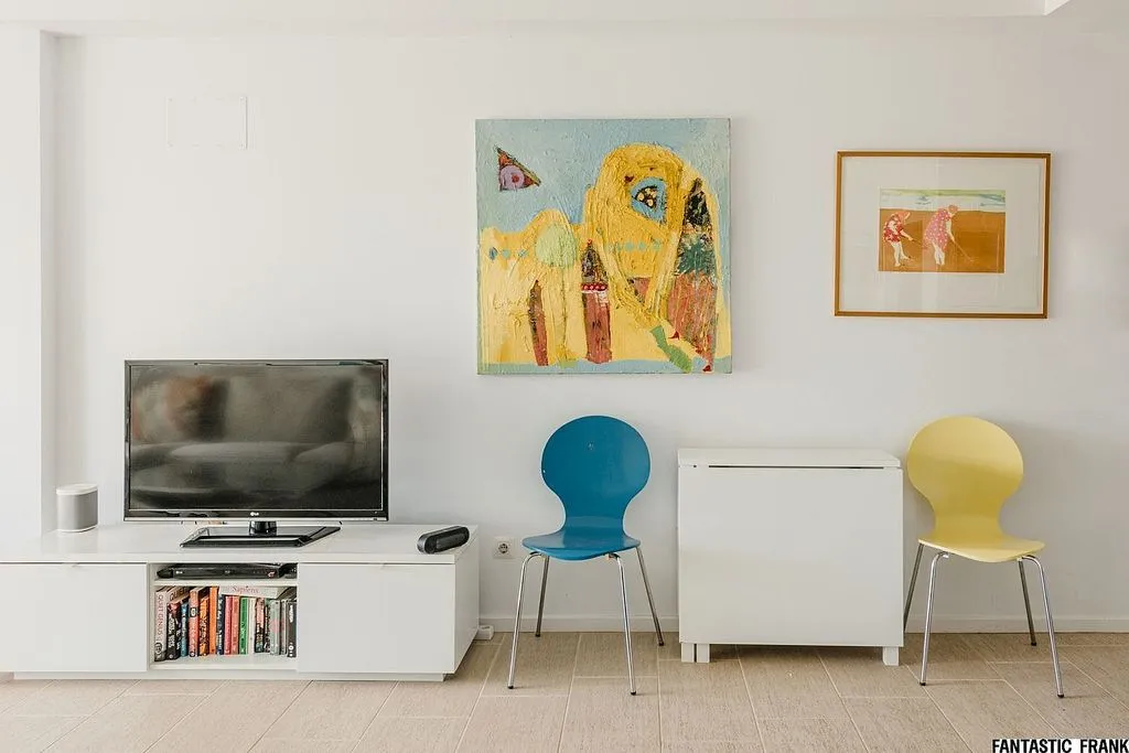 Living Room - Apartment with Sea View and Pool in Santa Eulària