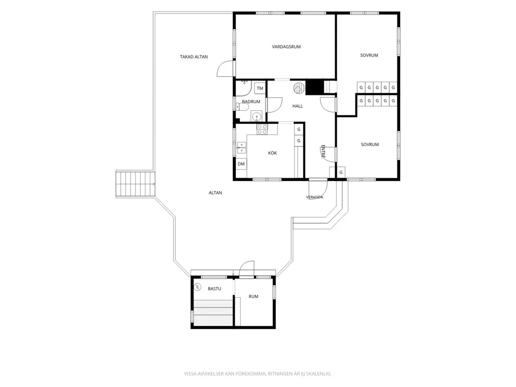 Plan - Charming Red Cottage with Garden in Samuelsdal