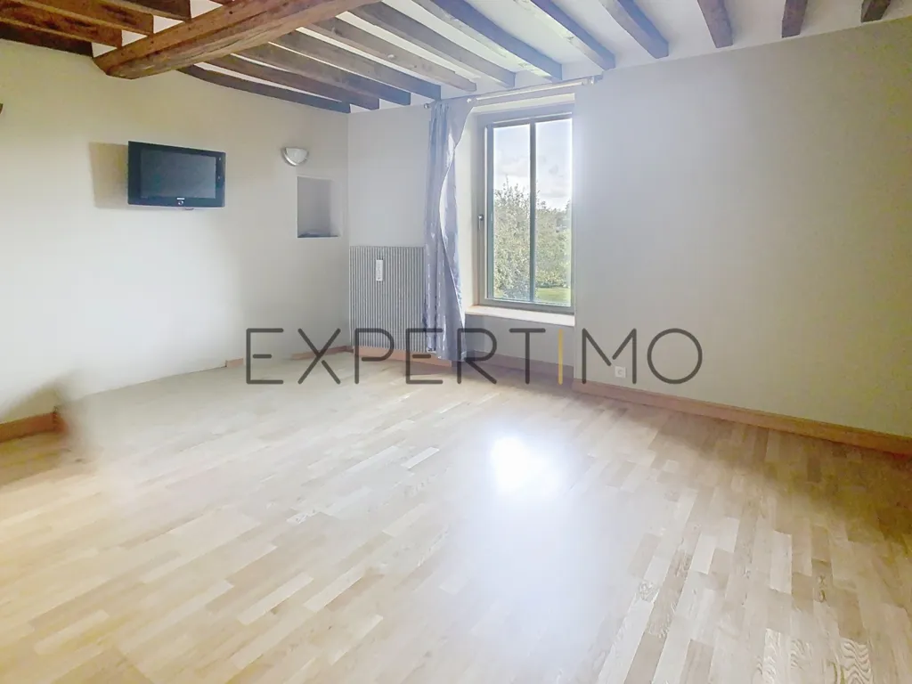 Living Room - Renovated Stone House with Workshop in Noyers-Bocage