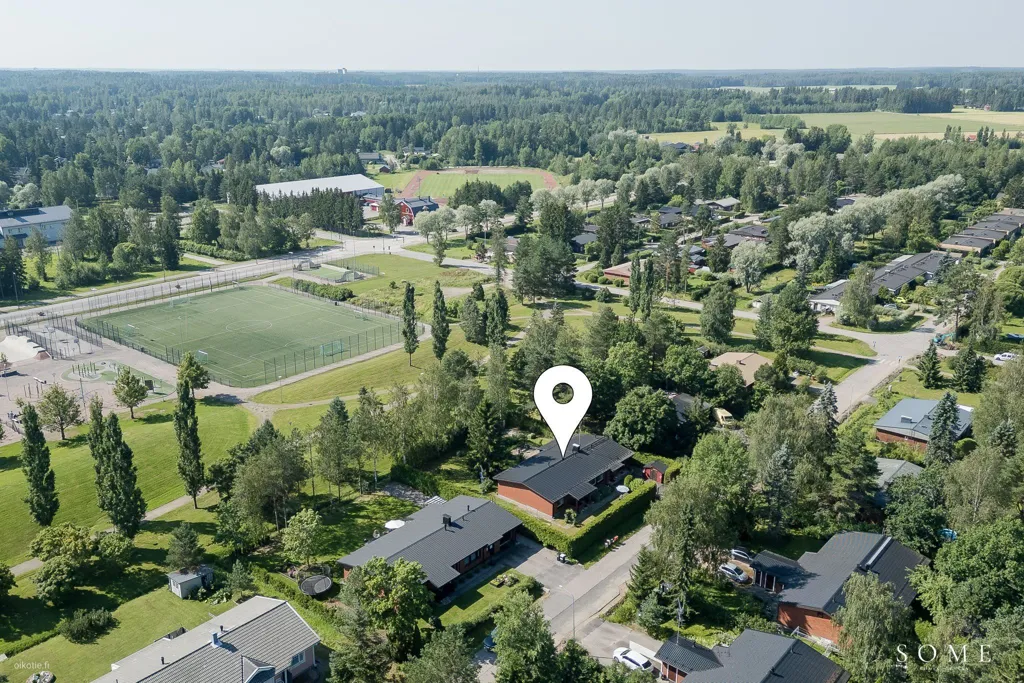 Vue aérienne - Spacious Detached House with Garden in Tuusula