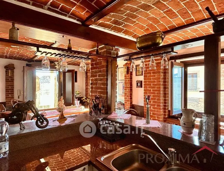 Cucina - Rustic Semidetached House with Alpine View in Villanova d'Asti