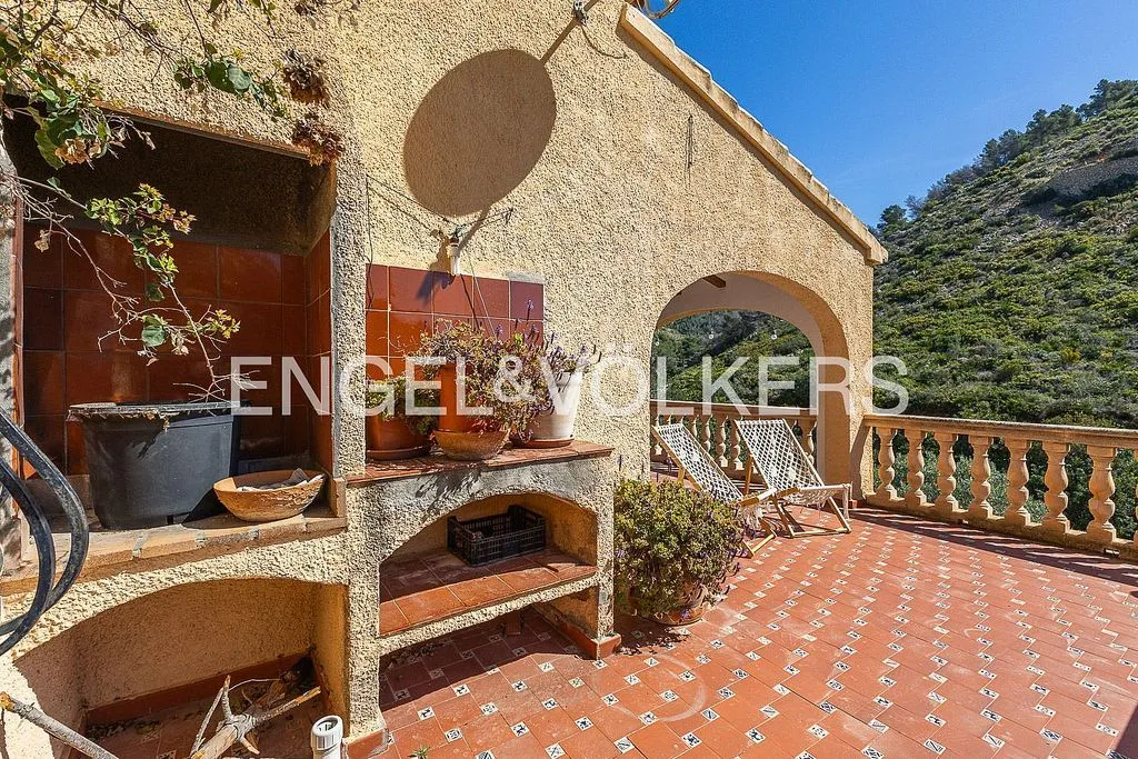 Terrace - Chalet with Sea View in La Granadella