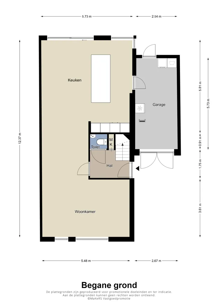 Planimetria - Two-Storey House with Garden in Sittard