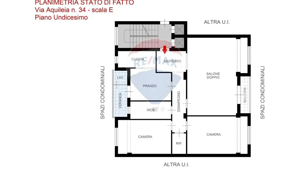 Floor Plan - Apartment with Balcony in Palermo