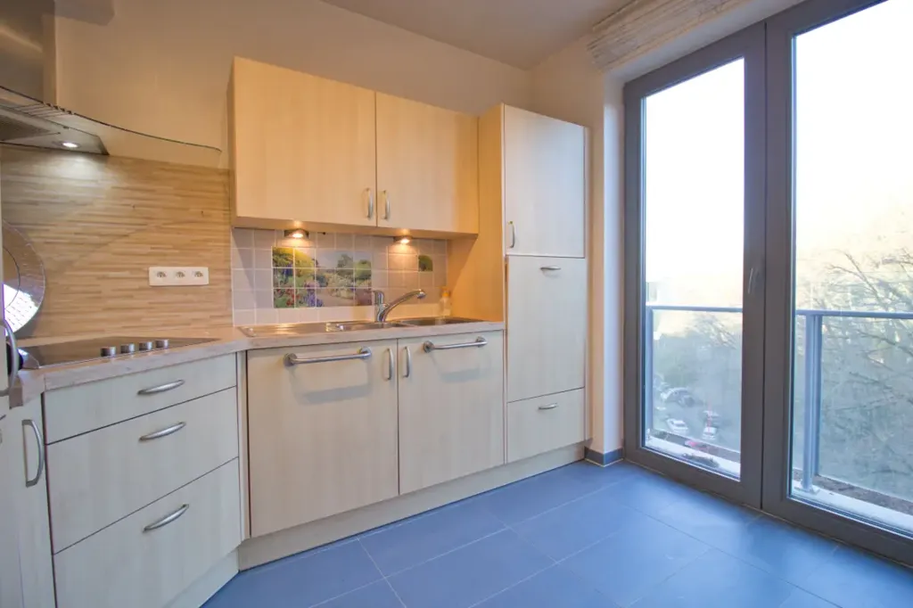 Köök - Apartment with Terrace in Louvain-la-Neuve