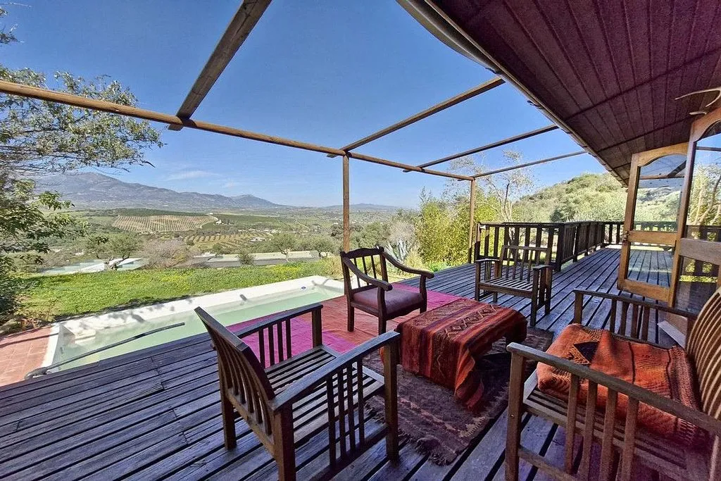 Terrace - Rustic Cottage with Pool in Coín