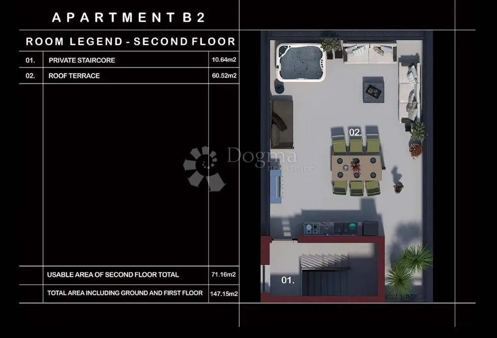 Planimetria - Luxury Apartment with Private Terrace in Poreč