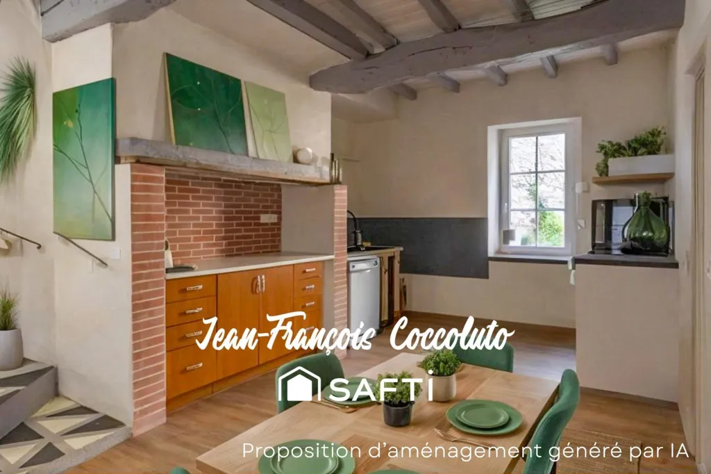 Köök - Charming Cottage with Garonne View in Clermont-Dessous