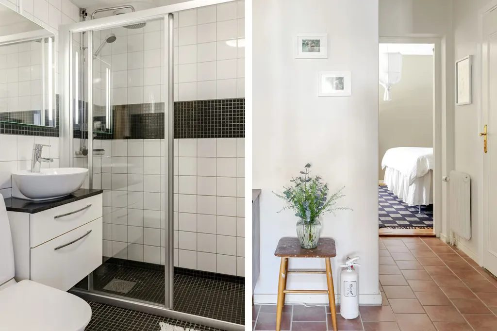 Salles de bain - Bright Two-Bedroom with Balcony in Kalmar