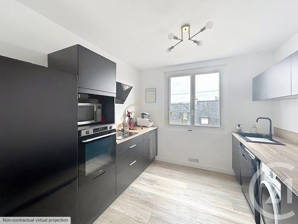 Cuisine - Appartement Rénové avec Vue Sud à Rennes