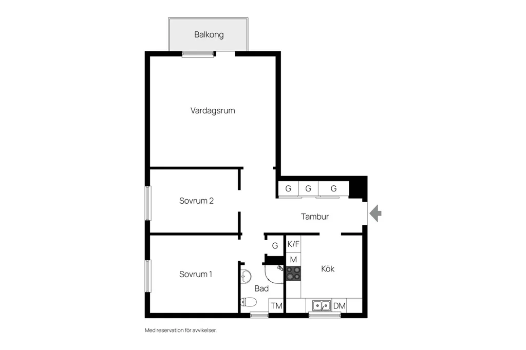 Appartement 3 pièces à Västerås kommun