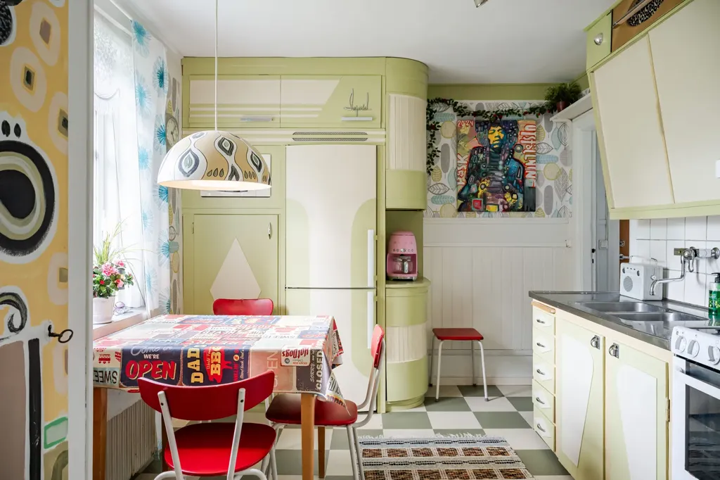 Köök - Retro Villa with Balcony in Skåne