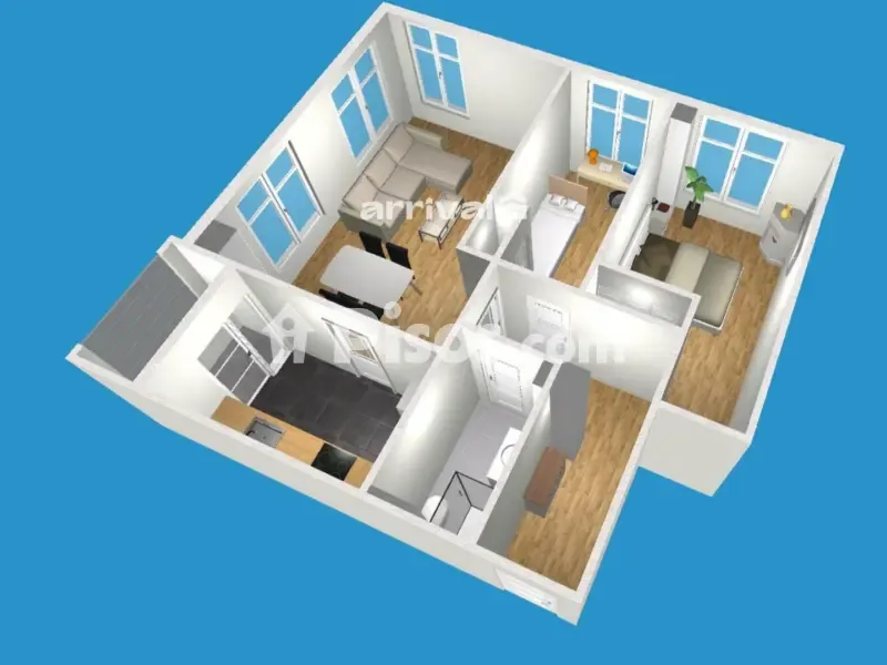 Plan - Modern Flat with Pool in Quatre Carreres