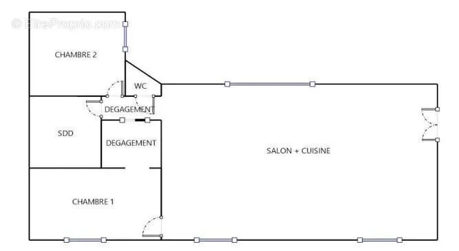 Planimetria - Art Deco 3-Bedroom in Paris