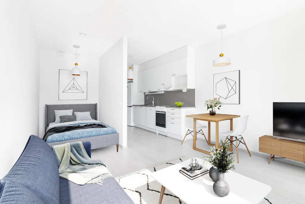 Séjour - Appartement 1 pièces à Kerava