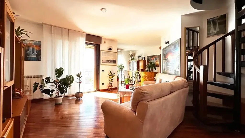 Soggiorno - Duplex con piscina a Settimo Milanese