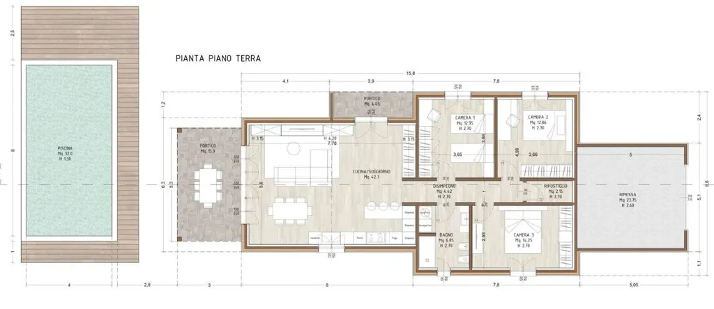 Plaan - New Villa with Pool in Castel San Giovanni