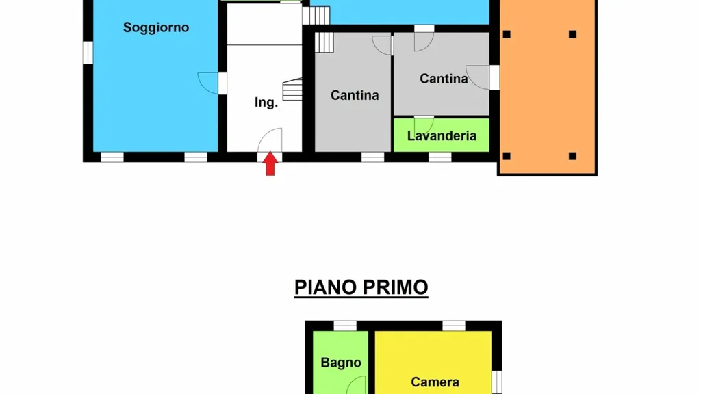 Planimetria - Multi-Level Villa near Conselice