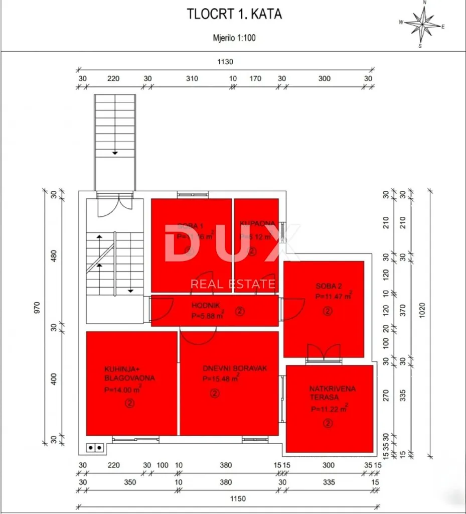 Planimetria - Ground Floor Apartment with Terrace in Matulji